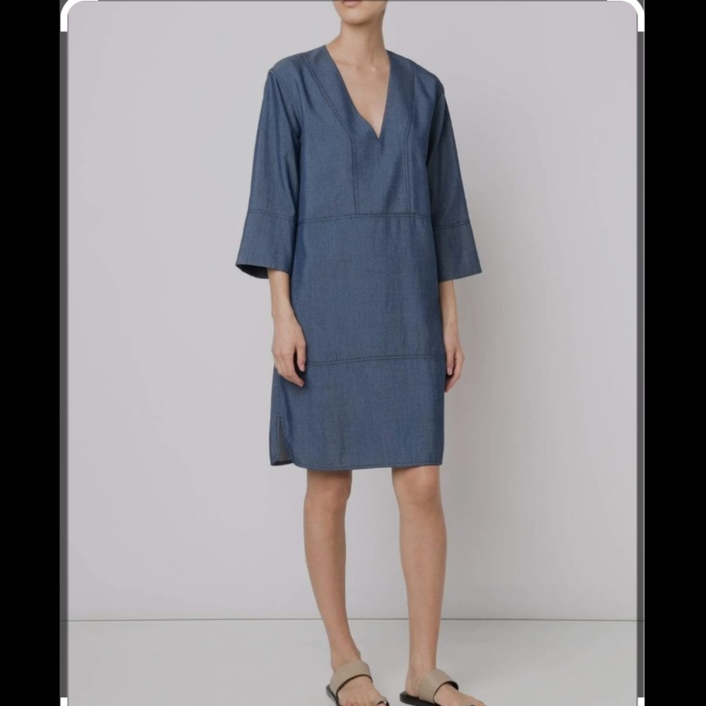 Vince 3/4 Sleeve Chambray Dress - Tag on!